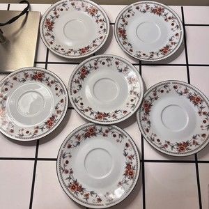 Lot of 6 SHEFFIELD Anniversary SAUCER 6"  Porcelain Fine China